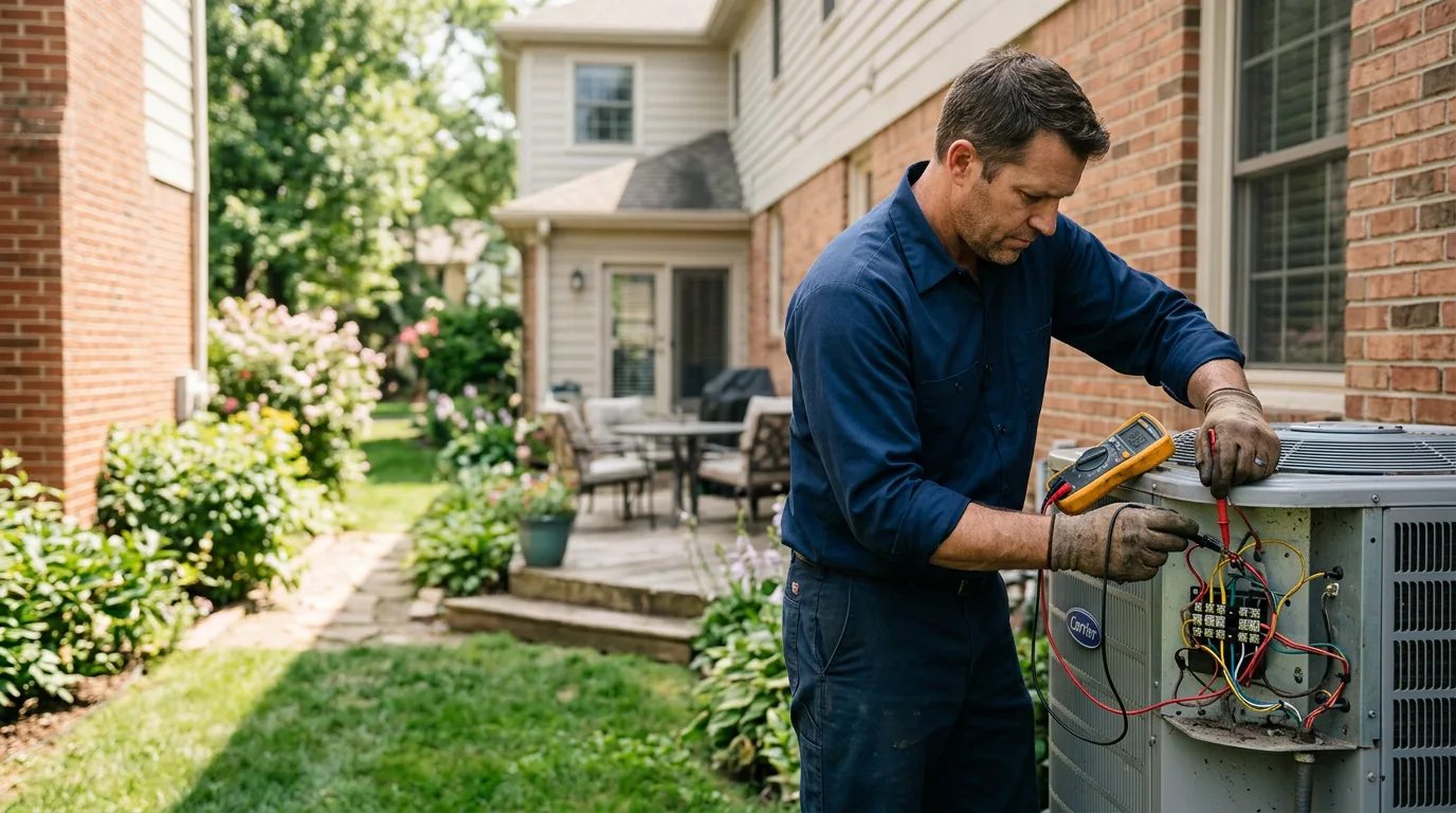 HVAC technician working near Nashville, IL